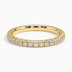 18K Solid Gold Round Lab Diamond Wedding Band