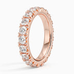 18K Solid Gold Round Lab Diamond Forever Band