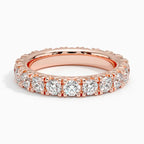 18K Solid Gold Round Lab Diamond Forever Band