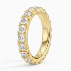 18K Solid Gold Round Lab Diamond Forever Band