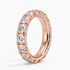 18K Solid Gold Round Lab Diamond Forever Band