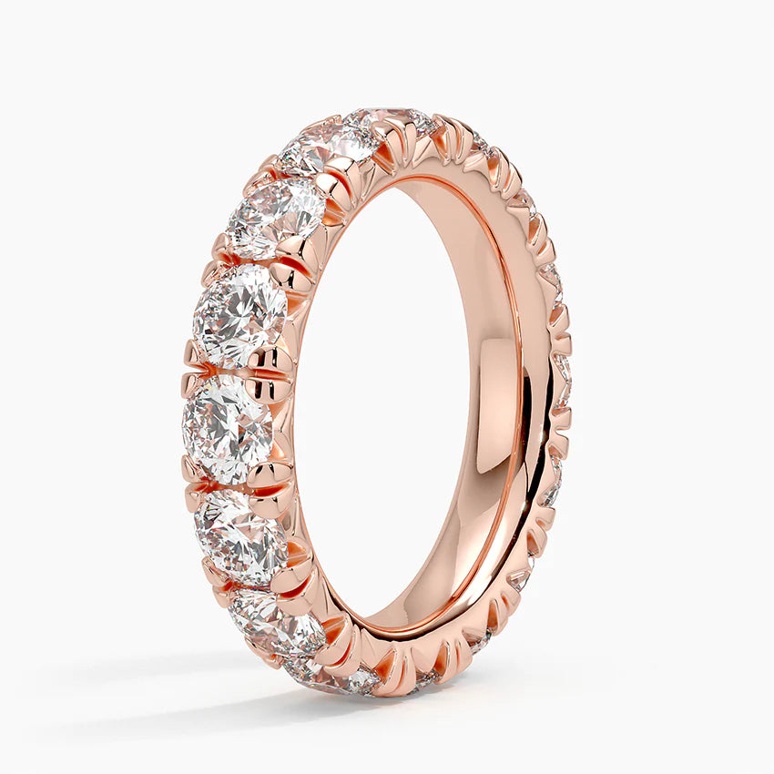 Eternity Lab Grown Diamond Band Ring 18K Gold - Round