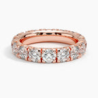 18K Solid Gold Round Lab Diamond Forever Band