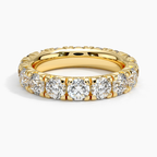18K Solid Gold Round Lab Diamond Wedding Band