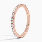 18K Solid Gold Round Lab Diamond Wedding Band