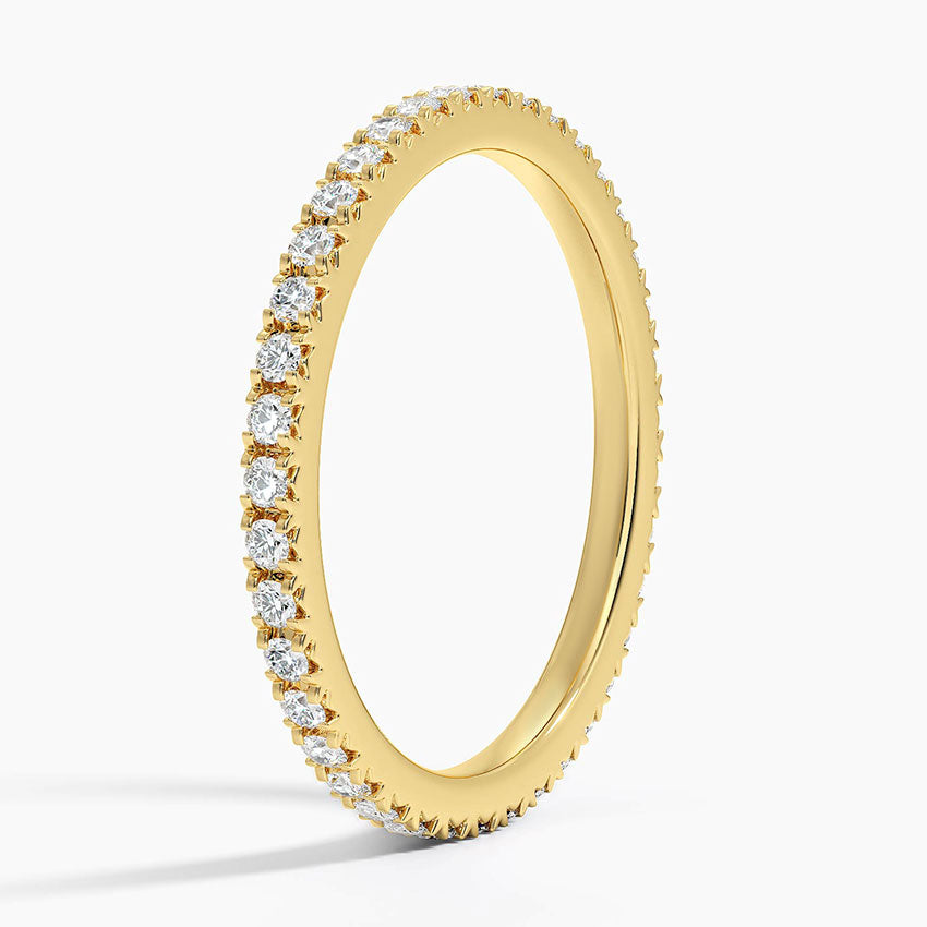 Eternity Lab Grown Diamond Band Ring 18K Gold - Round