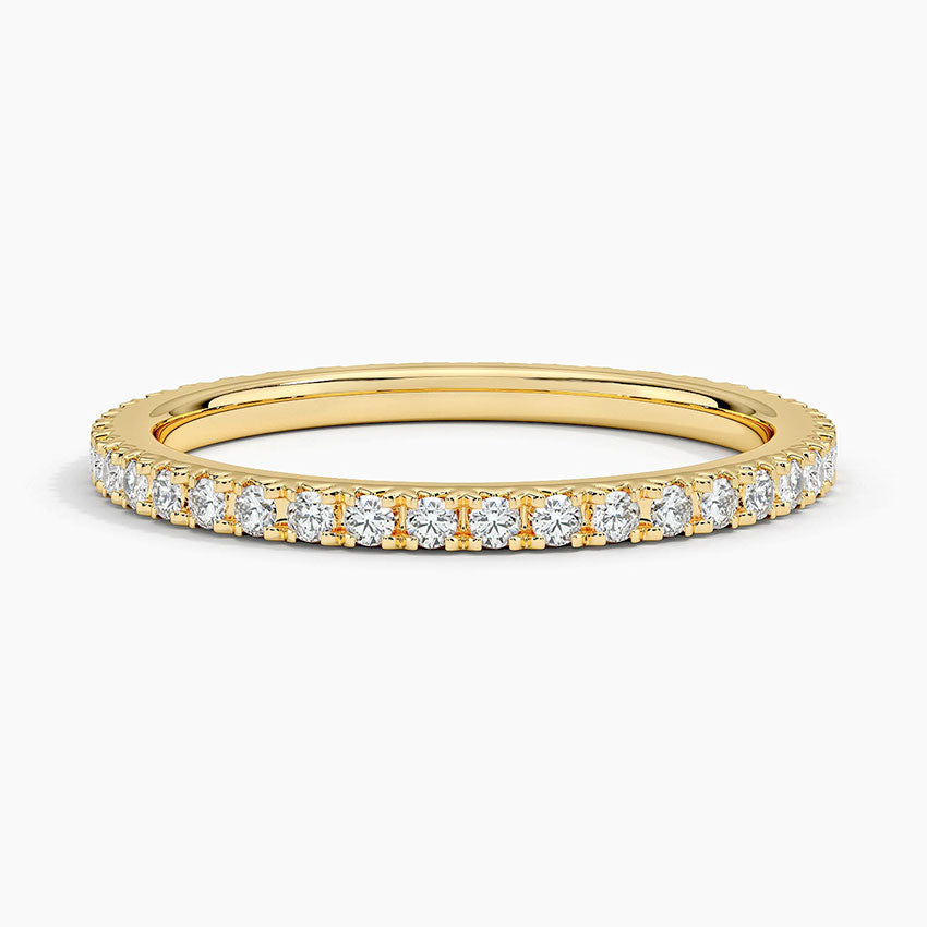 Eternity Lab Grown Diamond Band Ring 18K Gold - Round