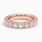 18K Solid Gold Radiant Cut Lab Diamond Band