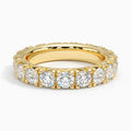 18K Solid Gold Round Lab Diamond Classic Band