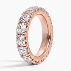 18K Solid Gold Round Lab Diamond Forever Band
