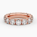 18K Solid Gold Radiant Cut Lab Diamond Band