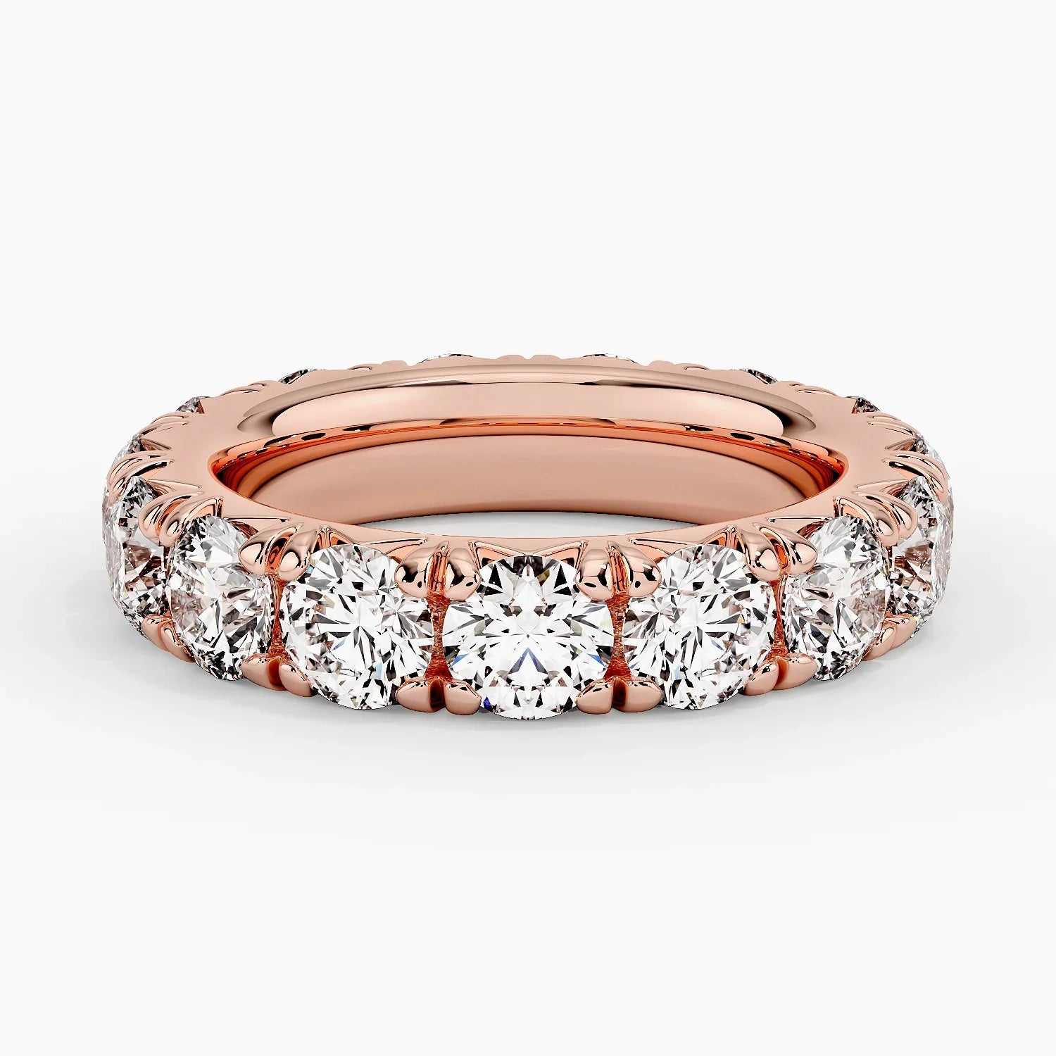 Eternity Lab Grown Diamond Band Ring 18K Gold - Round