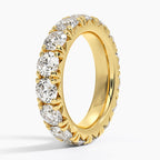 18K Solid Gold Round Lab Diamond Forever Band