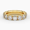 18K Solid Gold Radiant Cut Lab Diamond Band