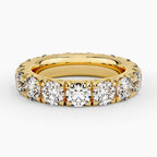 18K Solid Gold Radiant Cut Lab Diamond Band