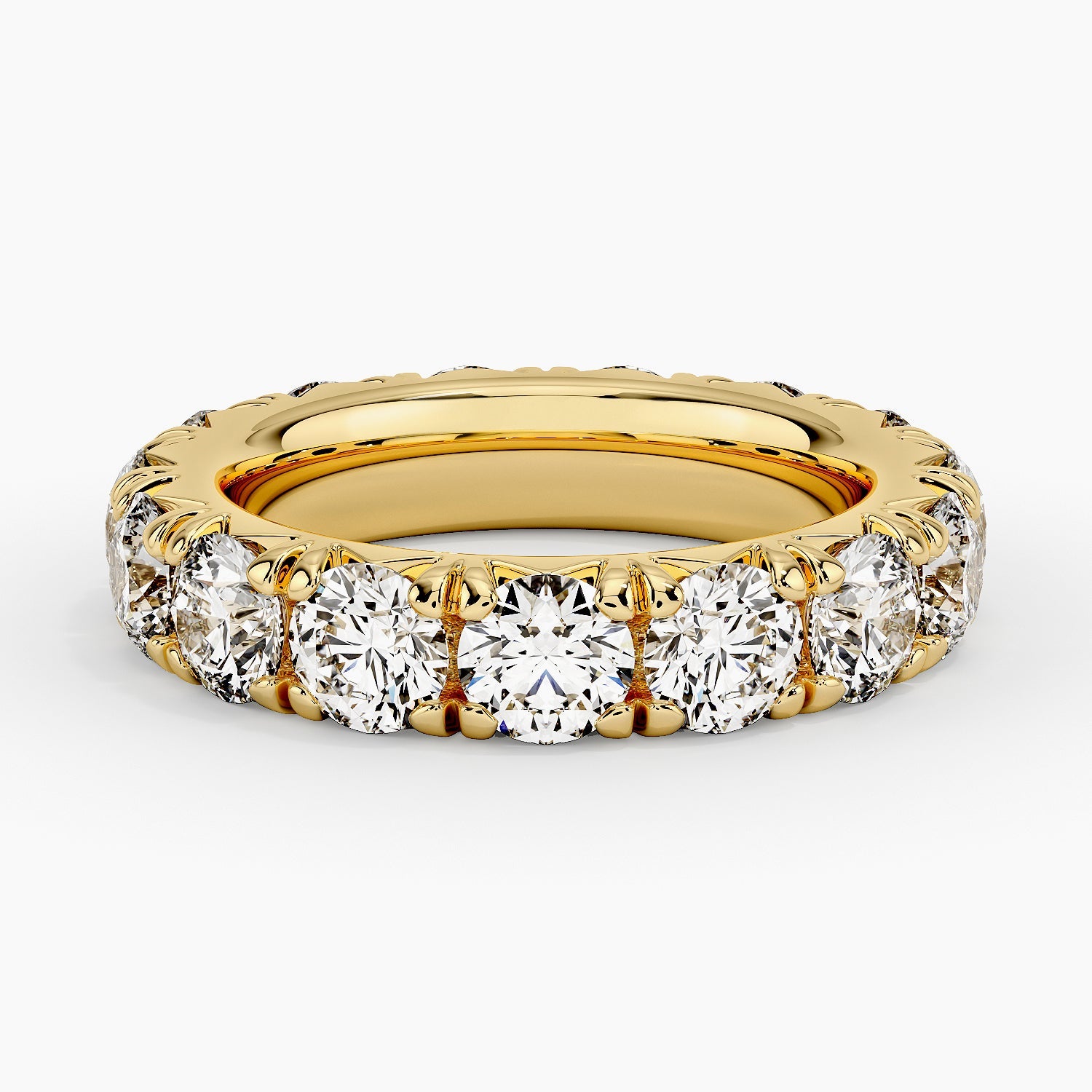 Eternity Lab Grown Diamond Band Ring 18K Gold - Round