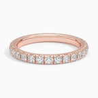 18K Solid Gold Radiant Cut Lab Diamond Band