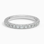 18K Solid Gold Round Lab Diamond Forever Band