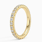 18K Solid Gold Radiant Cut Lab Diamond Band