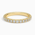 18K Solid Gold Round Lab Diamond Wedding Band