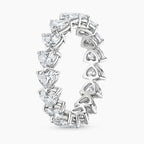 18K Solid Gold Heart Lab Diamond Eternity Band