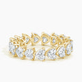 18K Solid Gold Heart Lab Diamond Eternity Band