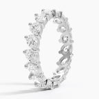 18K Solid Gold Pear Lab Diamond Eternity Band