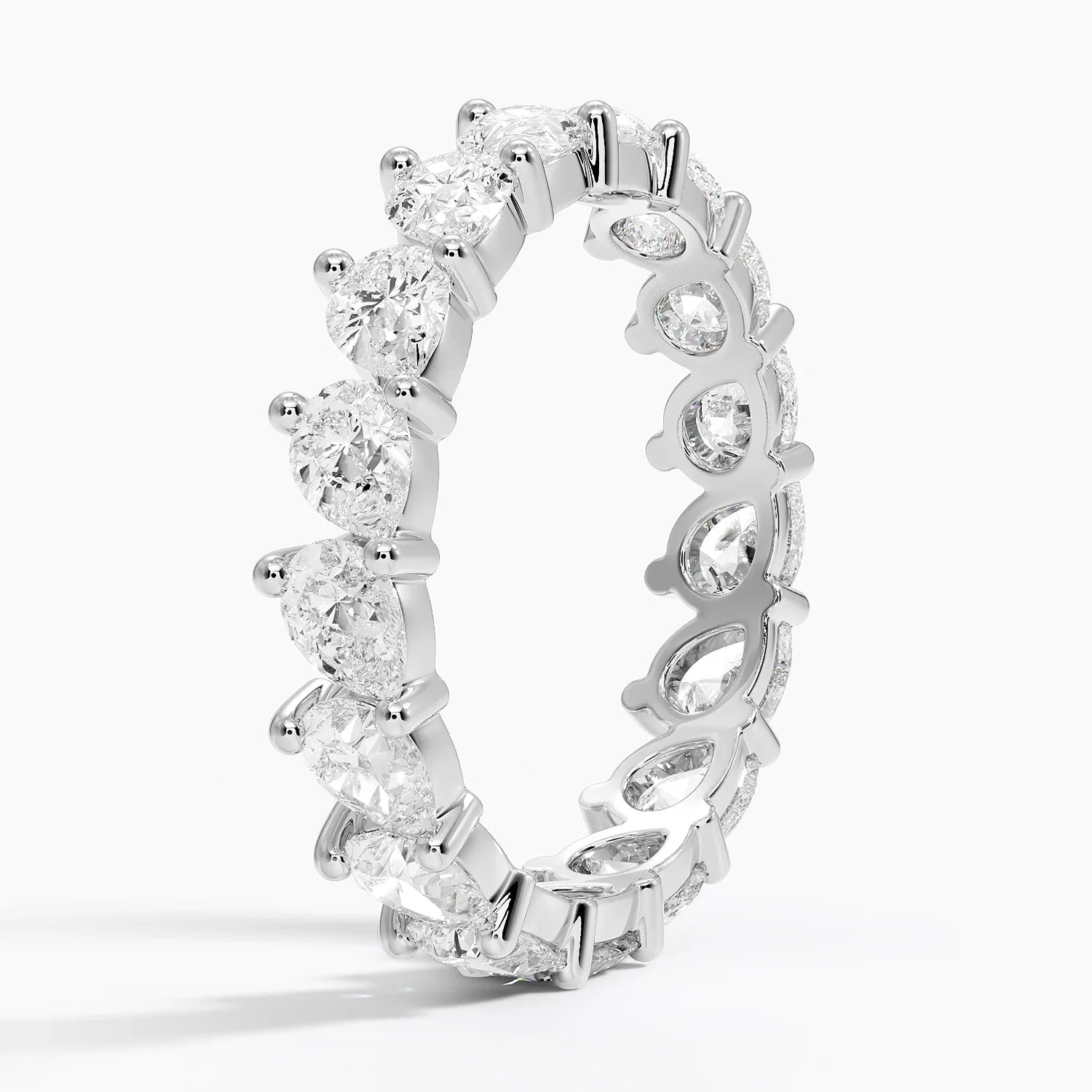 Eternity Lab Grown Diamond Band Ring 18K Gold  - Pear