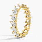 18K Solid Gold Pear Lab Diamond Eternity Band