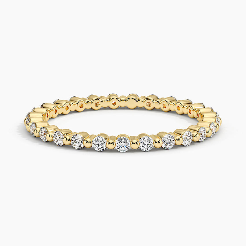 Riviera Diamond Infinity Band in Solid Gold