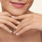 18K Solid Gold Sienna Lab Diamond Eternity Band