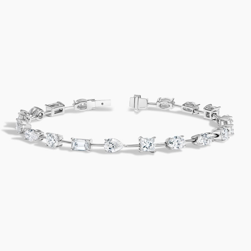 Multi Shape (Emerald, Pear, Princess, Oval) Lab Diamond Bracelet ( 6 ct. tw.) 18K Gold