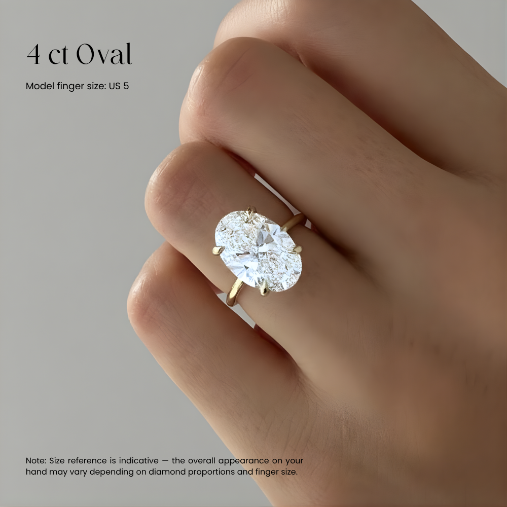 Pear Cut Diamond Solitaire Engagement Ring in Solid Gold⁠