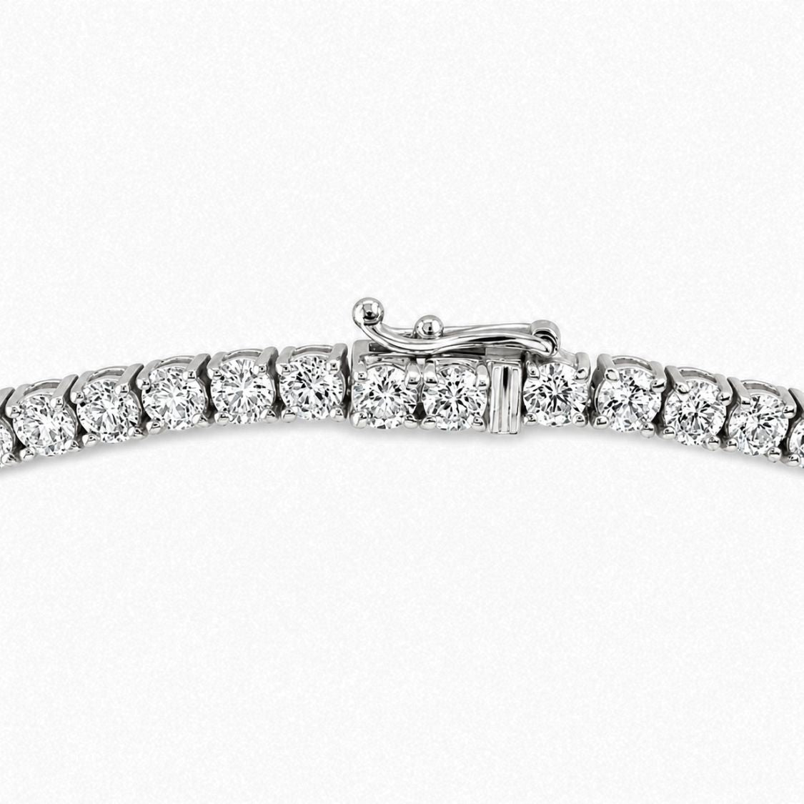 12 Carat Tennis Graduated Lab Grown Diamond Necklace 18K Gold | 4 Prongs | 16.5 in ∼ 42.5 cm