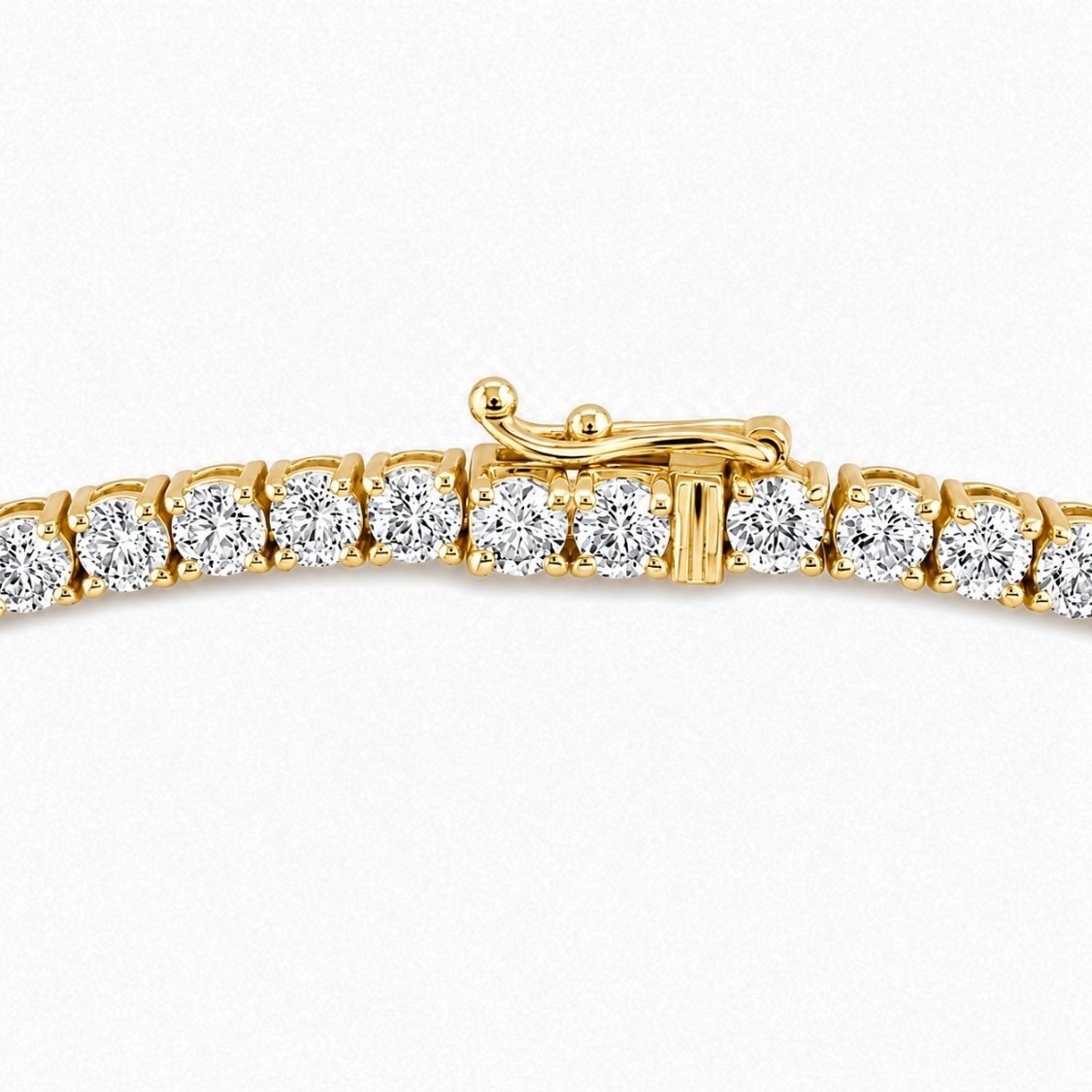 10 Carat Tennis Graduated Lab Grown Diamond Necklace 18K Gold | 4 Prongs | 16.5 in ∼ 42.5 cm