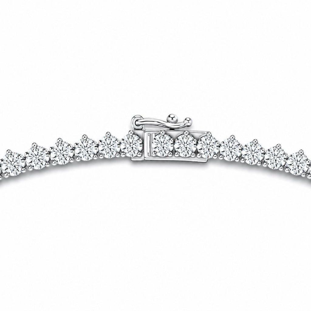13 Carat Tennis Graduated Riviera Lab Grown Diamond Necklace 18K Gold | 3 Prongs | 16.5 in ∼ 42.5 cm | From 7 to 14 ct