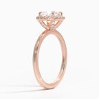 18K Solid Gold Classic Halo Ring