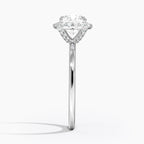 18K Solid Gold Classic Halo Ring