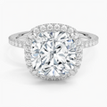 ecomposer-view with diamond shape-cushion, ecomposer-metal type-white-gold-18k