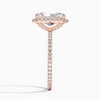 18K Solid Gold Halo Pavé Lab Diamond Ring