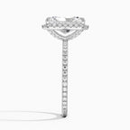 18K Solid Gold Halo Pavé Lab Diamond Ring