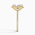 18K Solid Gold Halo Pavé Lab Diamond Ring