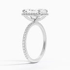 18K Solid Gold Halo Pavé Lab Diamond Ring