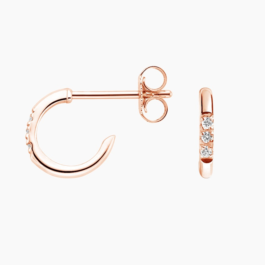 Flux Hoop Lab Diamond Earrings (0.02 ct * 2 ) 18K Gold