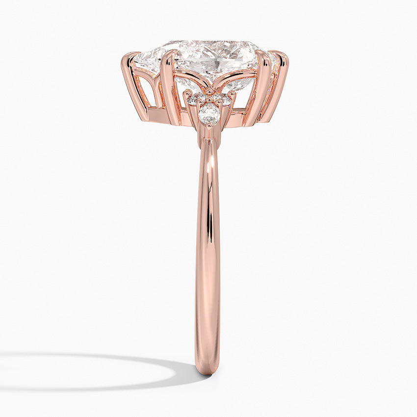 Matilda Accents Lab Grown Diamond Engagement Ring in 18k Gold - Pear