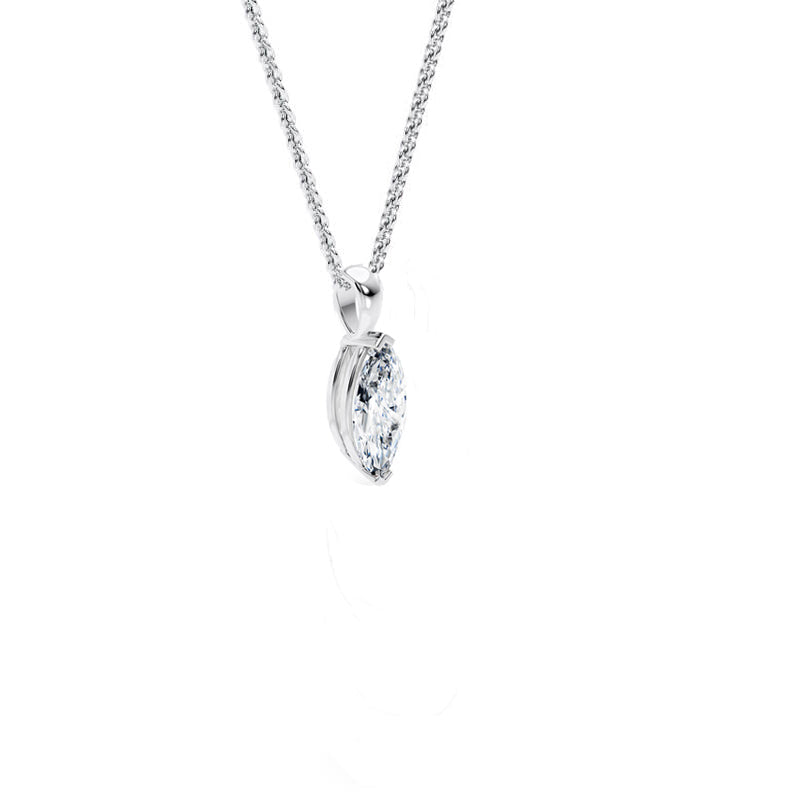 Marquise Pendant  Lab Diamond Necklace 18K Gold