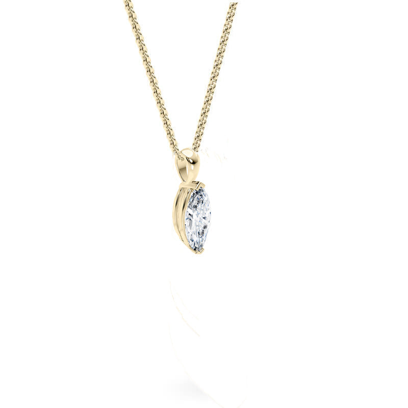 Marquise Pendant  Lab Diamond Necklace 18K Gold