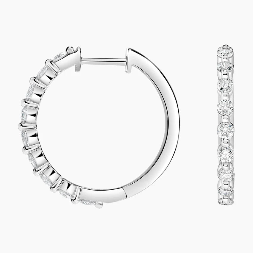 Lyon Hoop Lab Diamond Earrings (0.25 ct * 2 ) 18K Gold