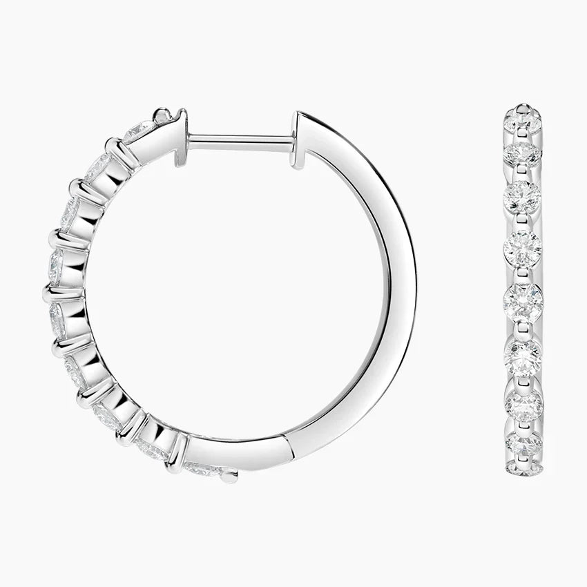 Lyon Hoop Lab Diamond Earrings (0.3 ct * 2 ) 18K Gold