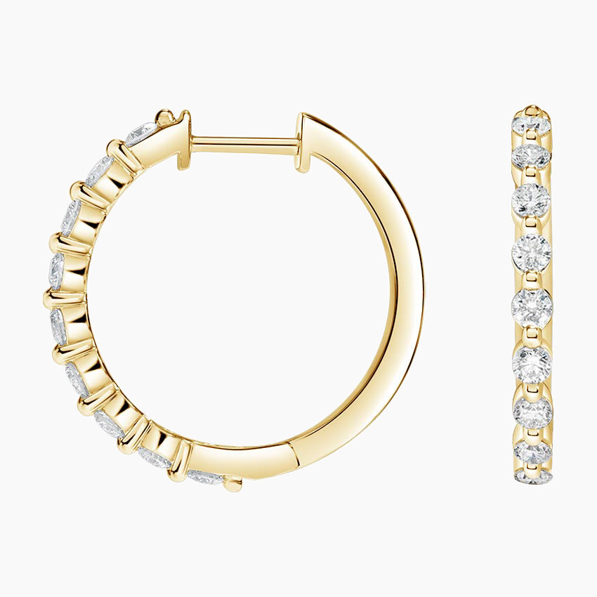 Lyon Hoop Lab Diamond Earrings (0.25 ct * 2 ) 18K Gold